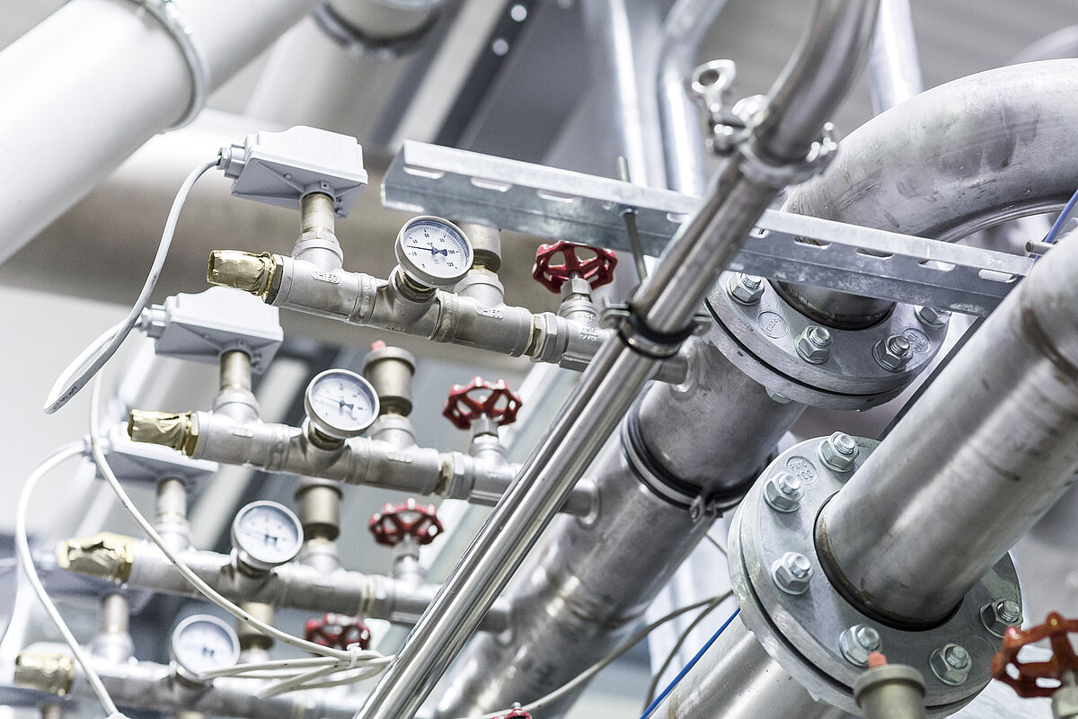 A detail of a pulsation reactor at IBU-tec A detail of a pulsation reactor at IBU-tec